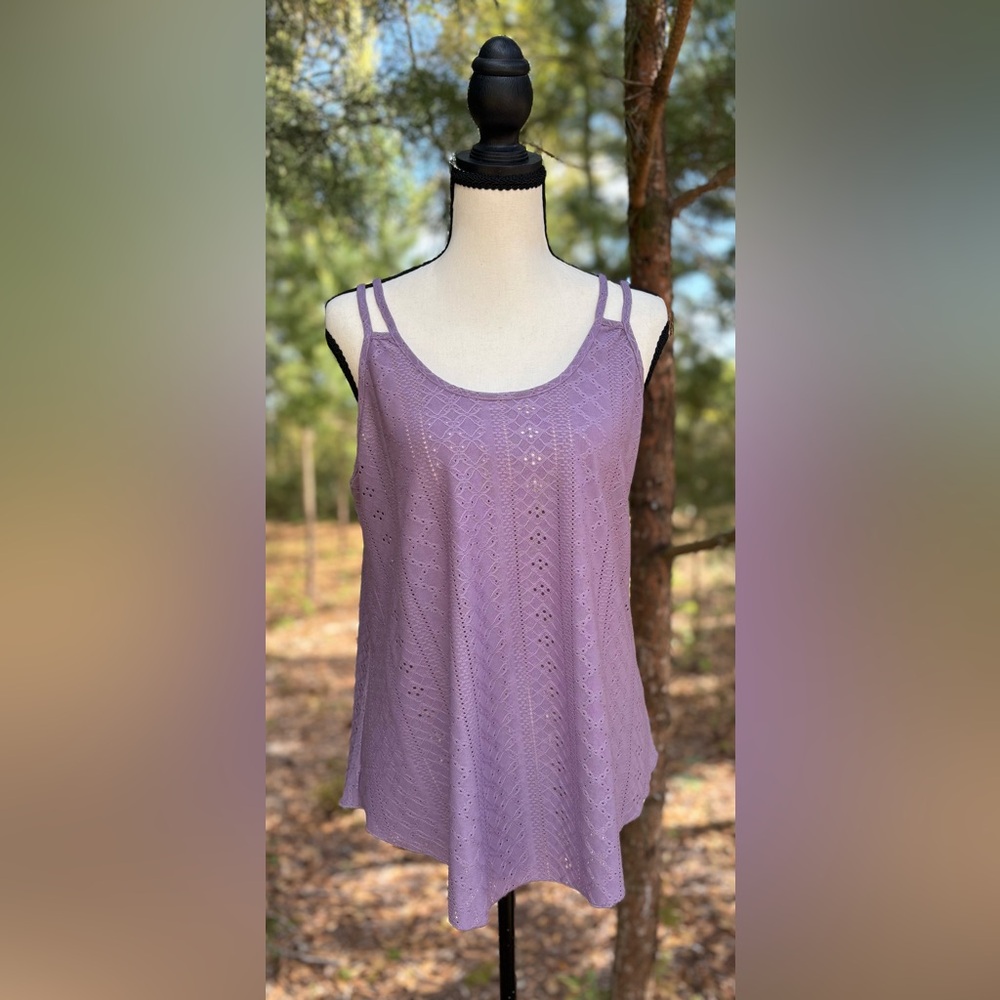 Lavender Eyelet Double-Strap Camisole